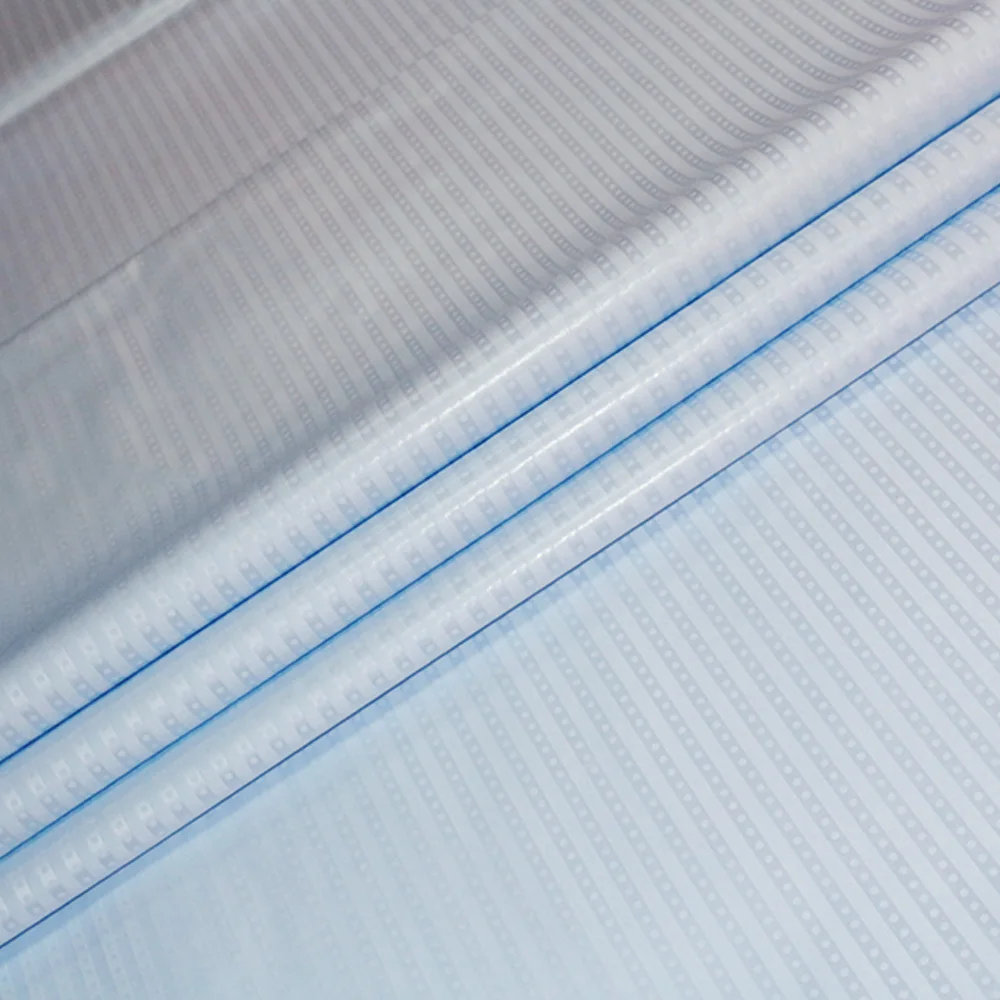 Wholesale Latest Style African Cotton Jacquard Brocade Fabric Soft White Bazin Riche For Wedding