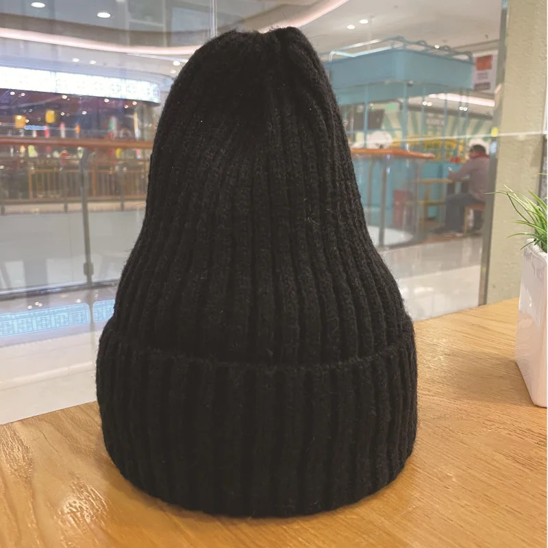 New Design fashion Custom crochet Knitted women men distressed beanie thick winter hat