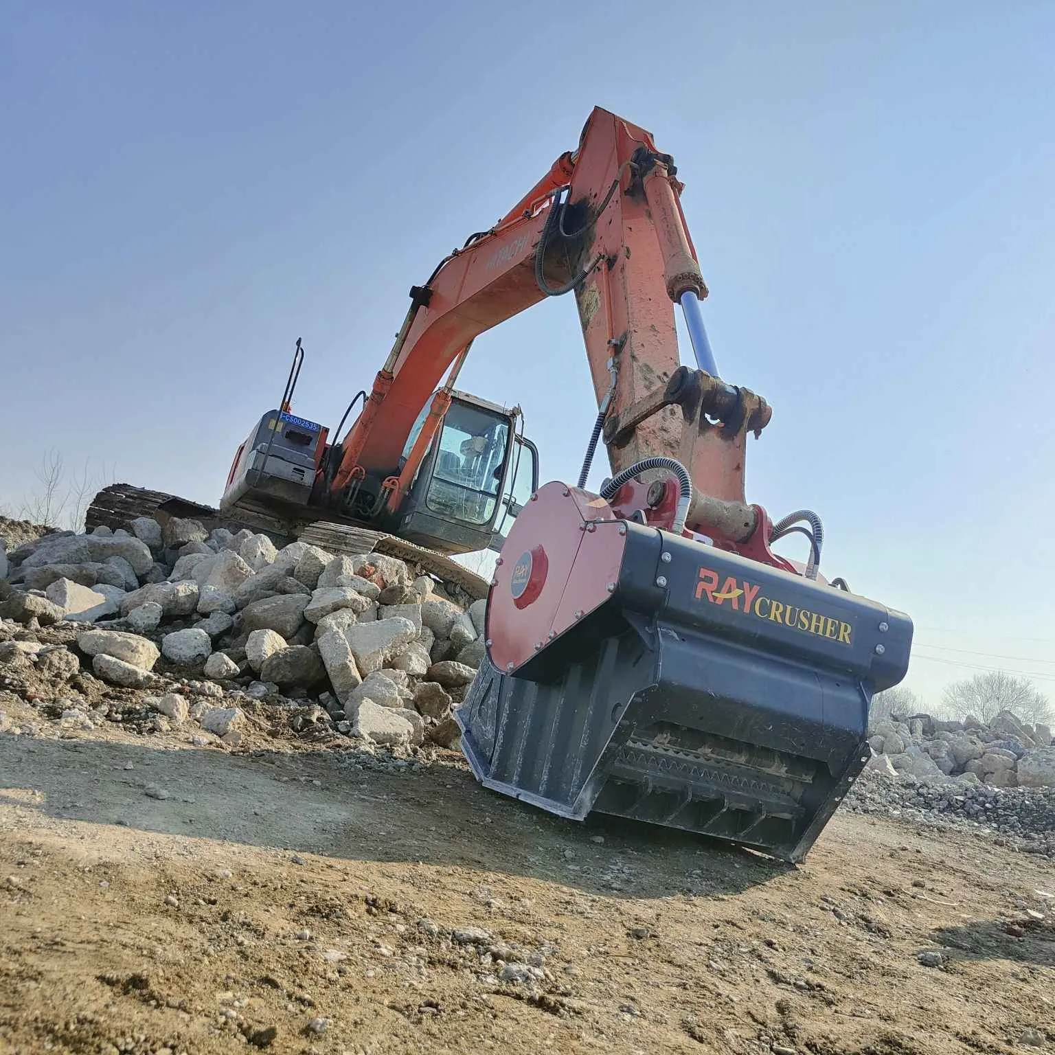 Construction machinery excavator accessories construction loader fine screening bucket stone crusher bucket for excavator