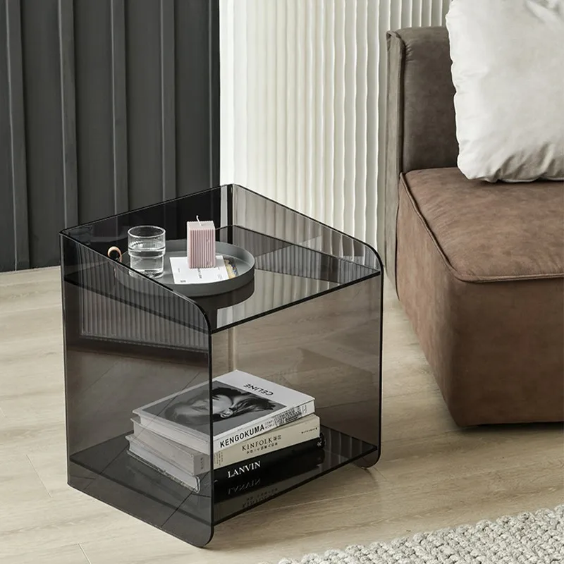 Luxury hotel Acrylic bedside table nightstands bedroom nightstand corner table