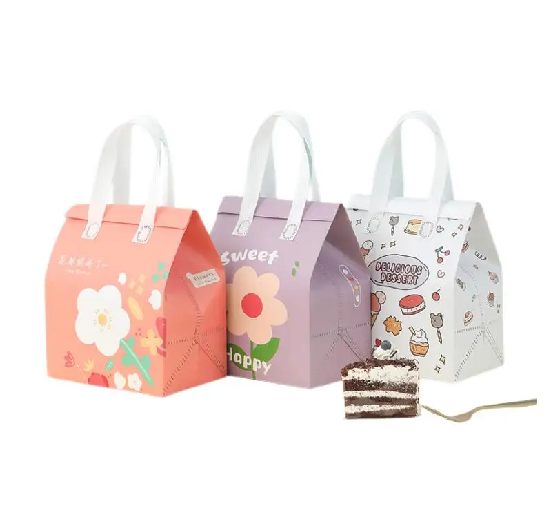 Custom Non woven cooler bag disposable with handles portable cake insulated cooler bag