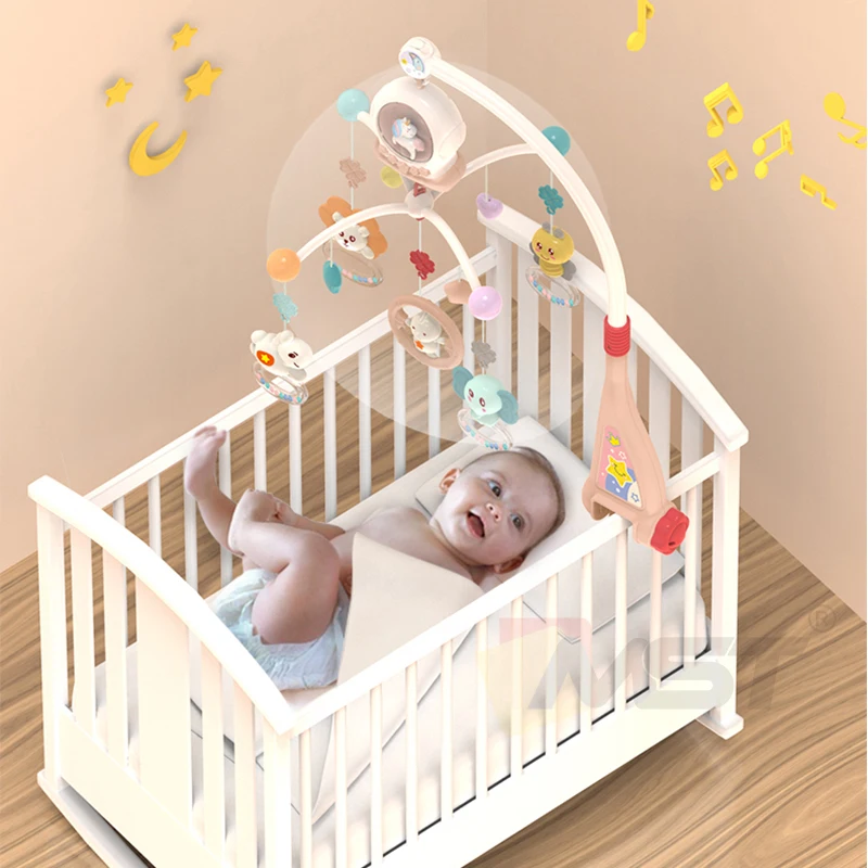 Baby Early Education Musical Mobile Hanging Sleep Toys Crib Bell Electric Bed Crib Musical Mobile For Baby
