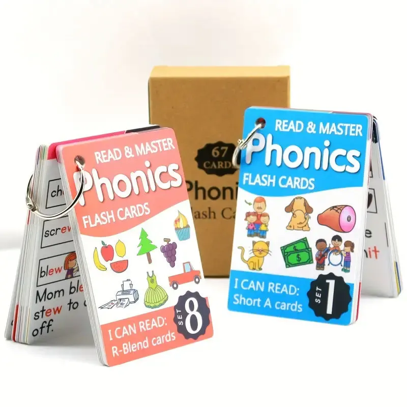 Phonics естественное Правописание английское слово флэш-карта раннего образования Обучение просвещение распознавание учебные пособия