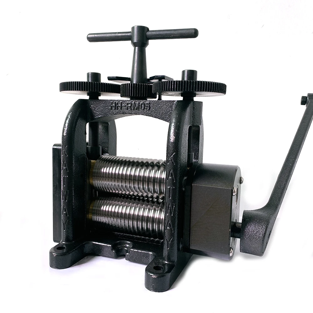 Jewelry Wire Square Rolling Mill Rolls Square Pattern Wire Roller Manual Combination Rolling Mill with Gear Jewelry Rolling Mill