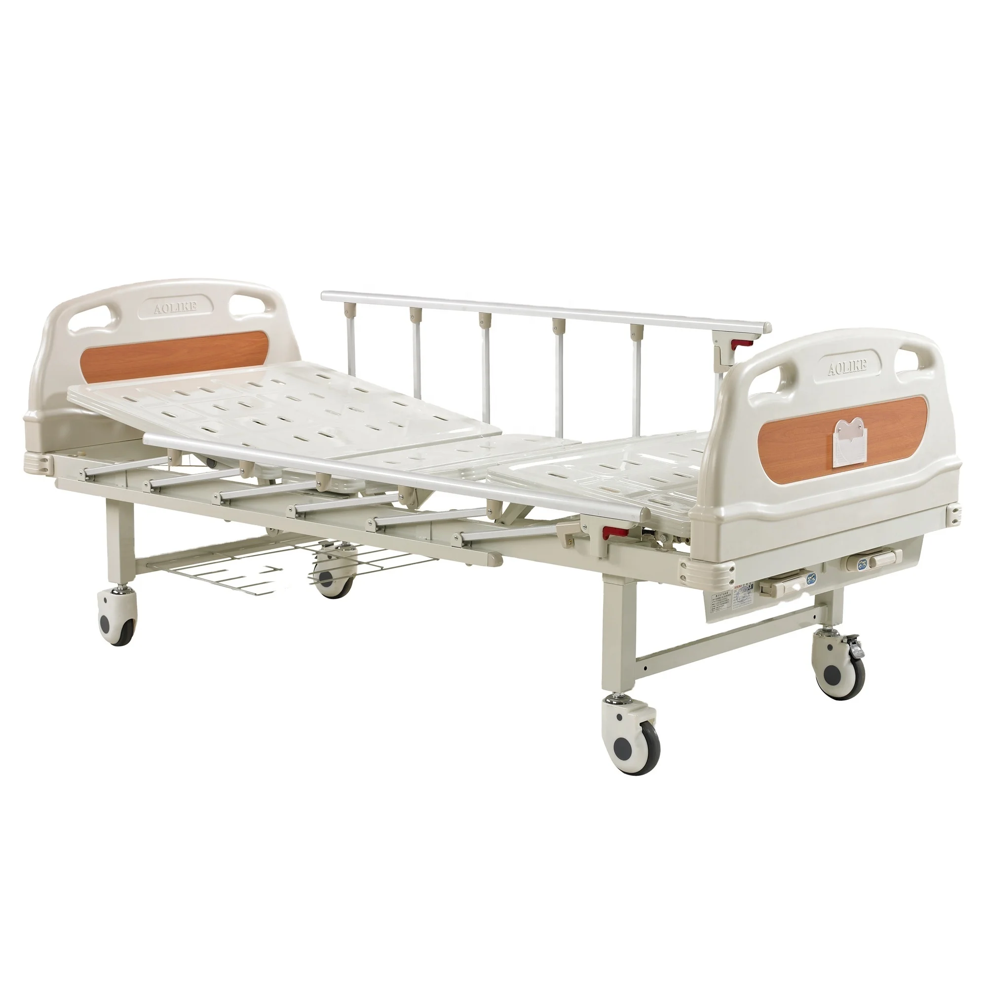 Hot sale factory price high quantity  Steel Medical Equipment two crank hospital bed for clinic and hospital