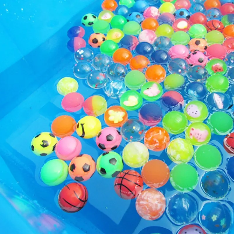 25mm Mixed Random High Bouncing Rubber Bouncing Float Ball Toy