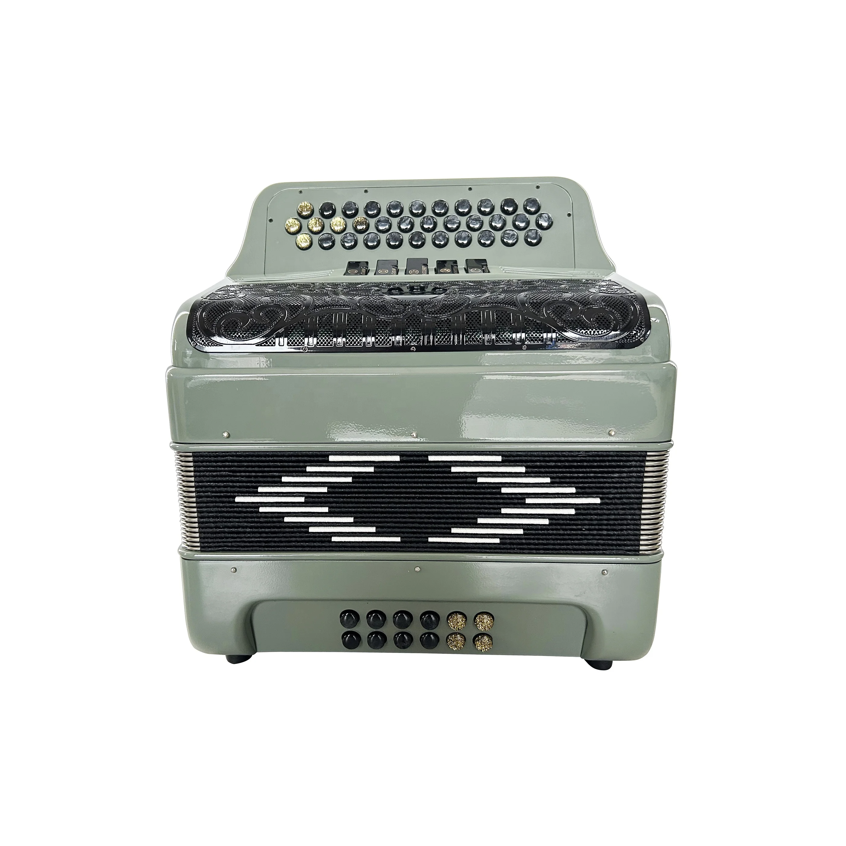 SEASOUND OEM 34 Buttons 12 Bass 5 Registers Sky Grey Accordion Instrument Black Grill Acordeon JB3412D
