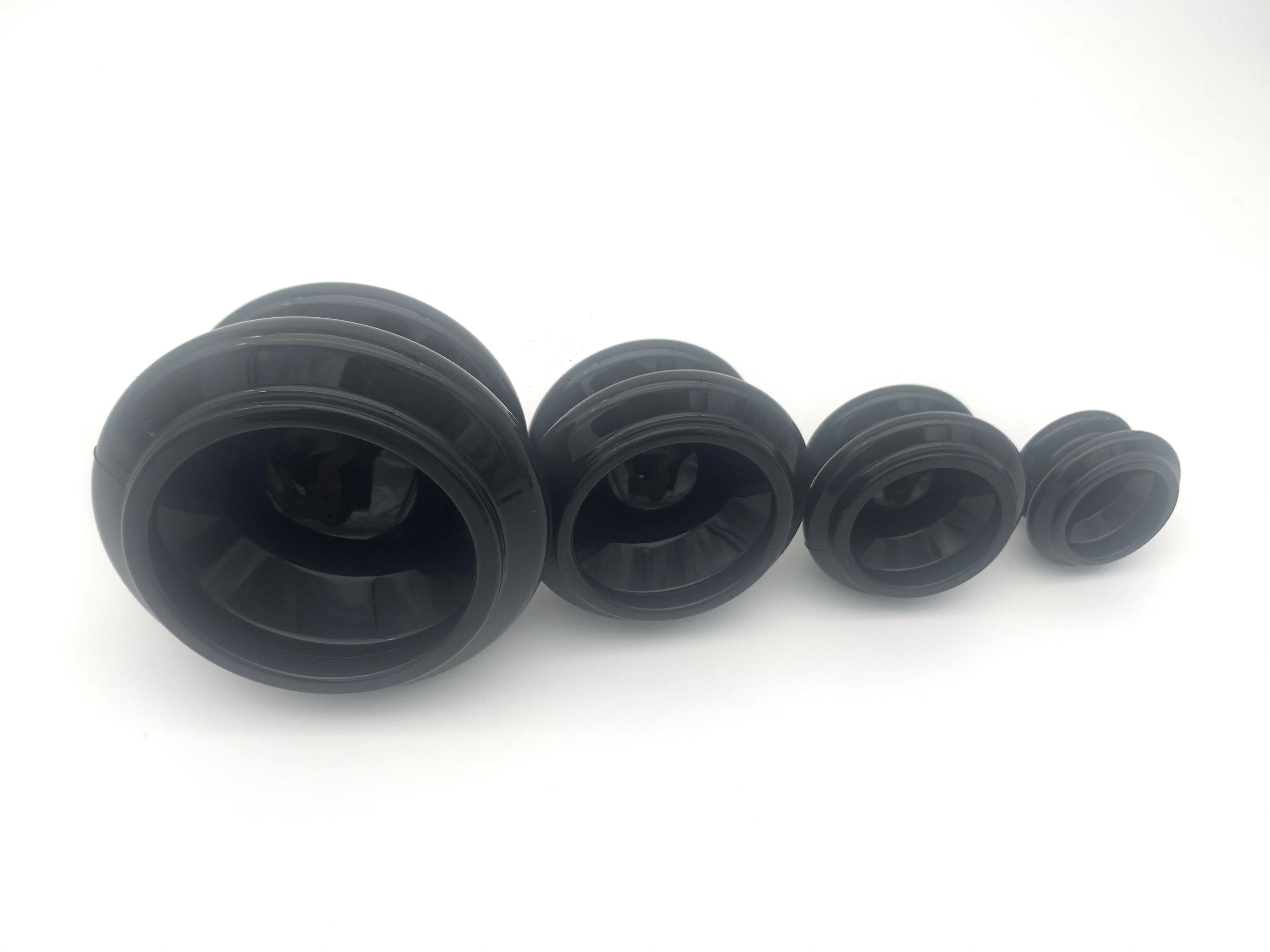 Amazon Hot Selling Black Silicone Massage Cupping Set for Home Use Cellulite Reduction and Cupping Therapy (Set of 4)