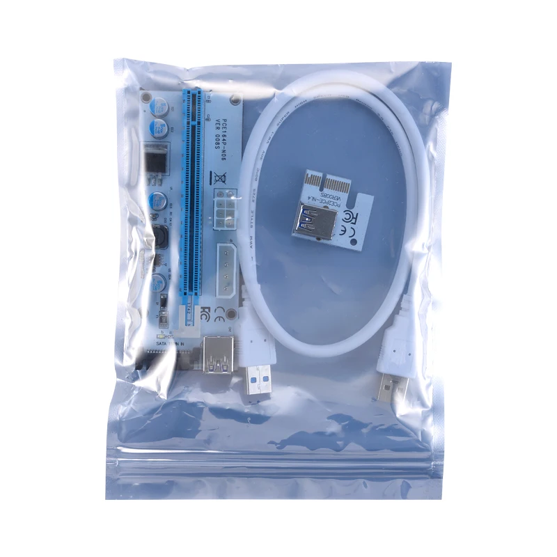 Pcie 008s Pci-e Экспресс 6pin 1 X до 16 расширитель Pci E X16 Ver008s Mini Usb 3 0 Райзер карта