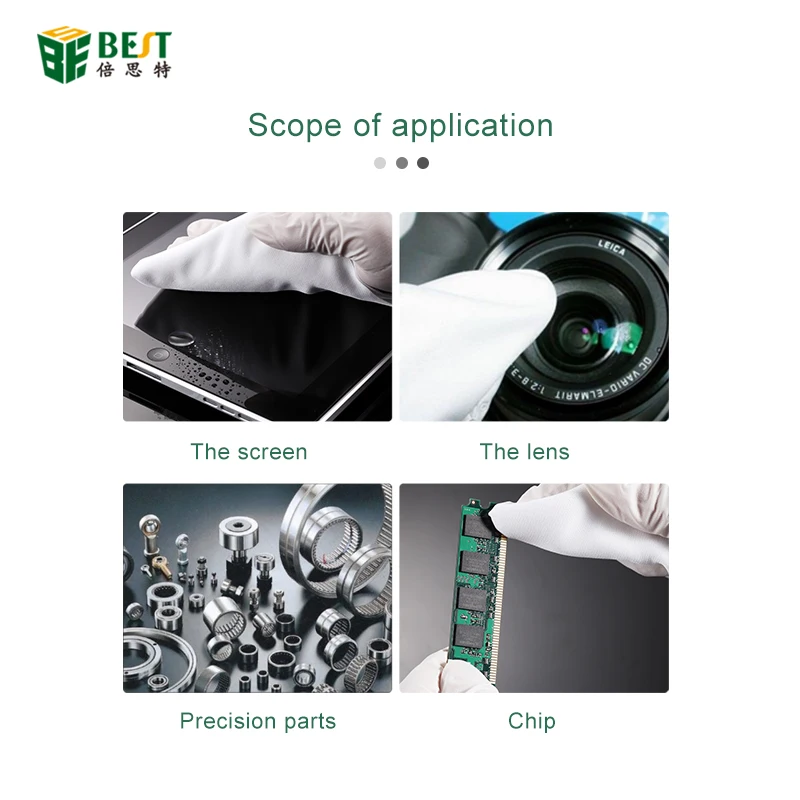 BST-9003 100pcs/Bag Cleanroom Wiper Non Dust Cloth Dust Free Paper Phone LCD Repair Tool for Class 1-10000 Clean Rooms