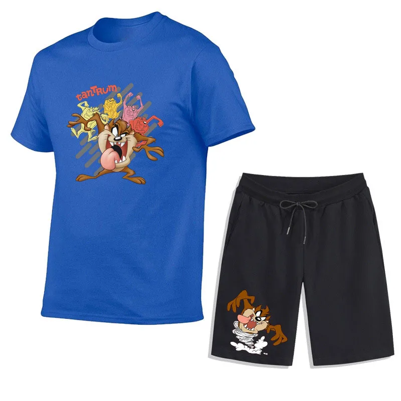 Однотонная футболка и шорты 2021, комплект из 2 предметов, мужской комплект из 100% хлопка и шорт с индивидуальным логотипом