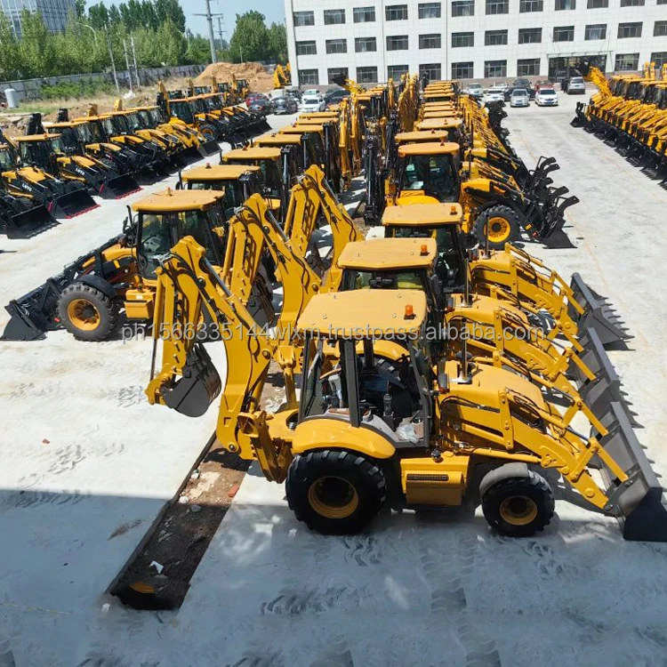 New Diesel CE Epa Engine Large Mini Retroexcavadora Farm Tractor Backhoe Excavator Loader 4x4 Backhoe