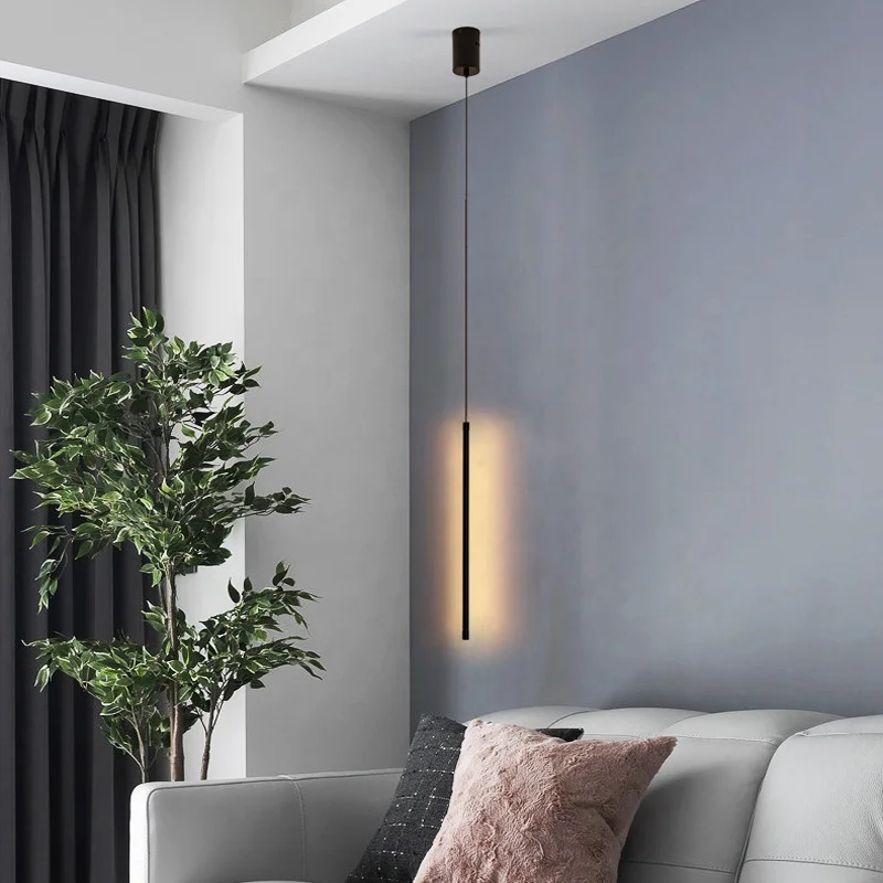Surface mounted 60cm 90cm 120cm long stick LED chandeliers pendant lights for bedroom and living room