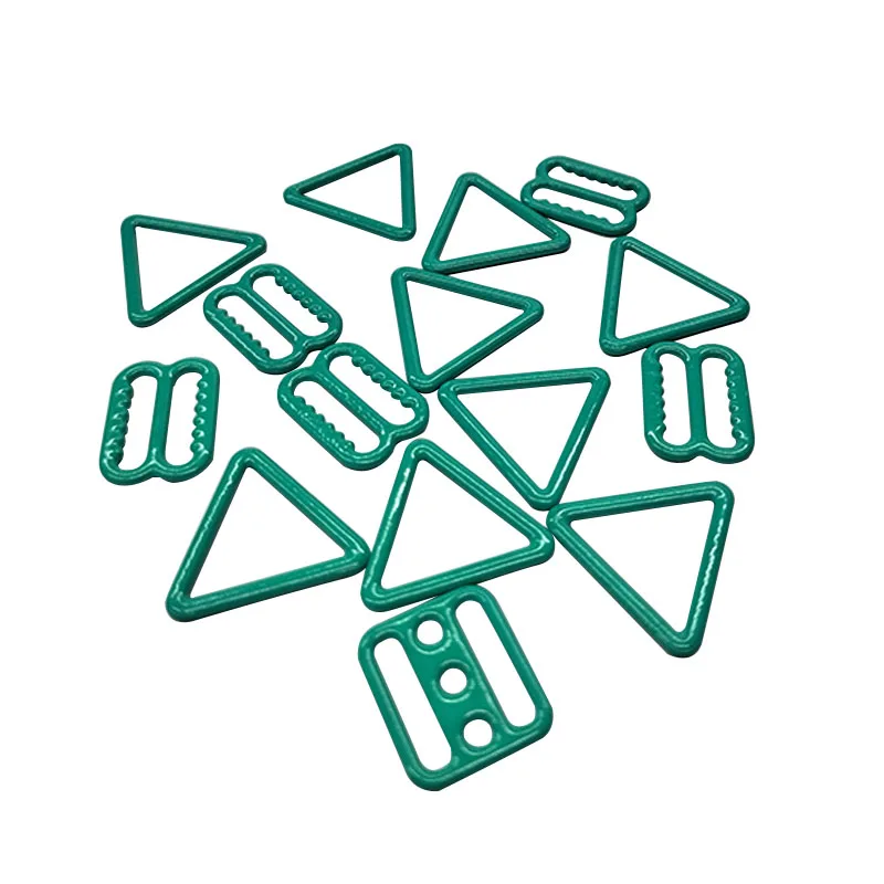 Sustainable colorful adjuster buckle bra clasp multiple sizes nylon coated bra ring slider hook adjuster  for swimwear accessory