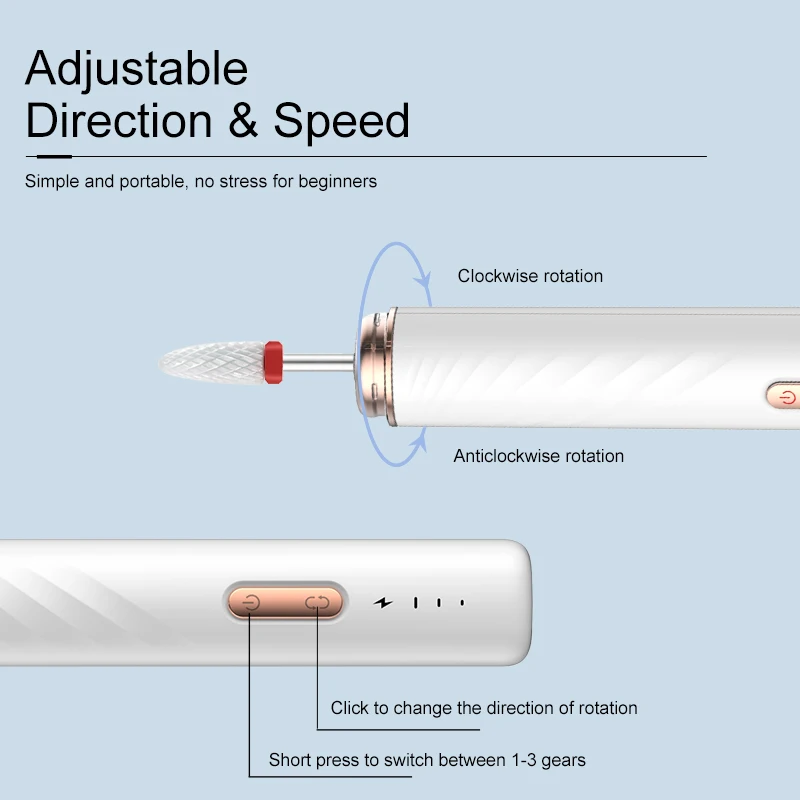 Portable Nail Enhancement Tools Six Headed Professional Set Hot Products  Nail Polishing Machine 15000RPM Nail Grinding Machine