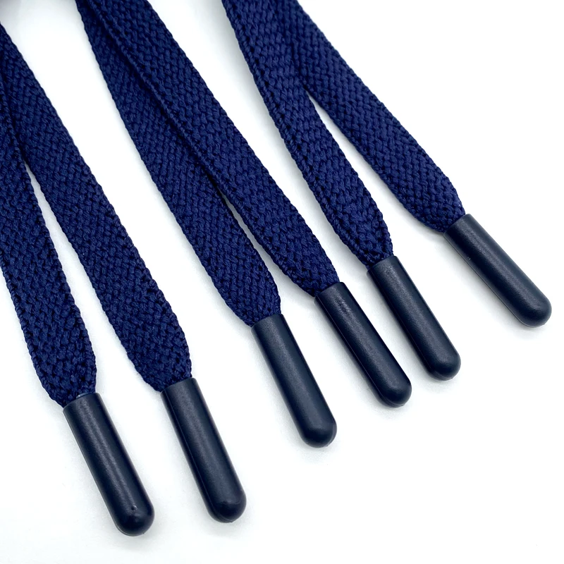 Factory Outlet Flat Hoodie Drawstrings Cotton Cords End Tips with Rubber Support Drawing Customization Round Shape 500 Pieces