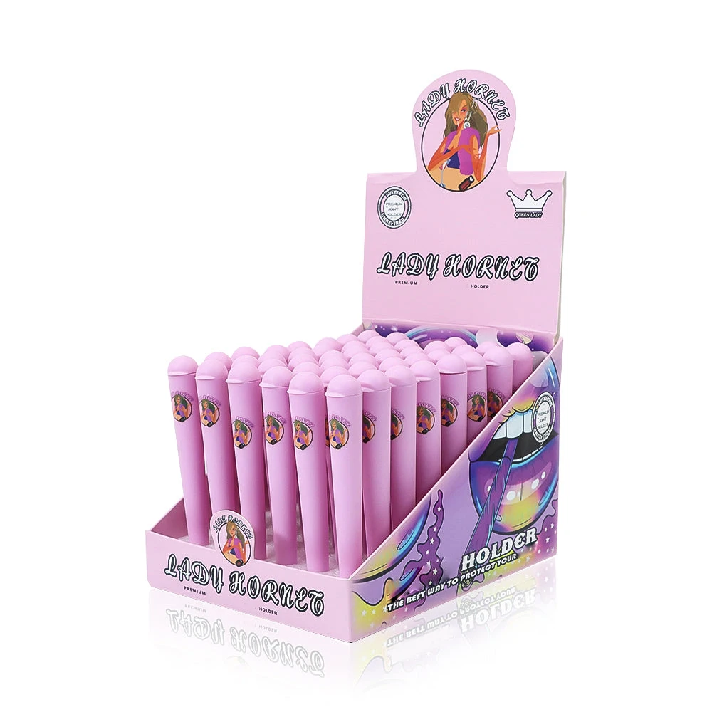 LADY HORNET King Size Cone 118mm Pink Plastic Tube Air tight SmellProof Pre Storage Container Roll Tube