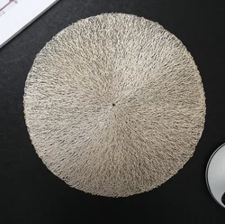 15inch Gold PVC plastic placemat for wedding