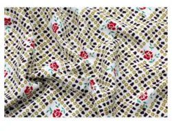 WI-B07 запас 100% полиэстер контраст с геометрическим узором из мягкого текстиля, креповой ткани для дамы платье