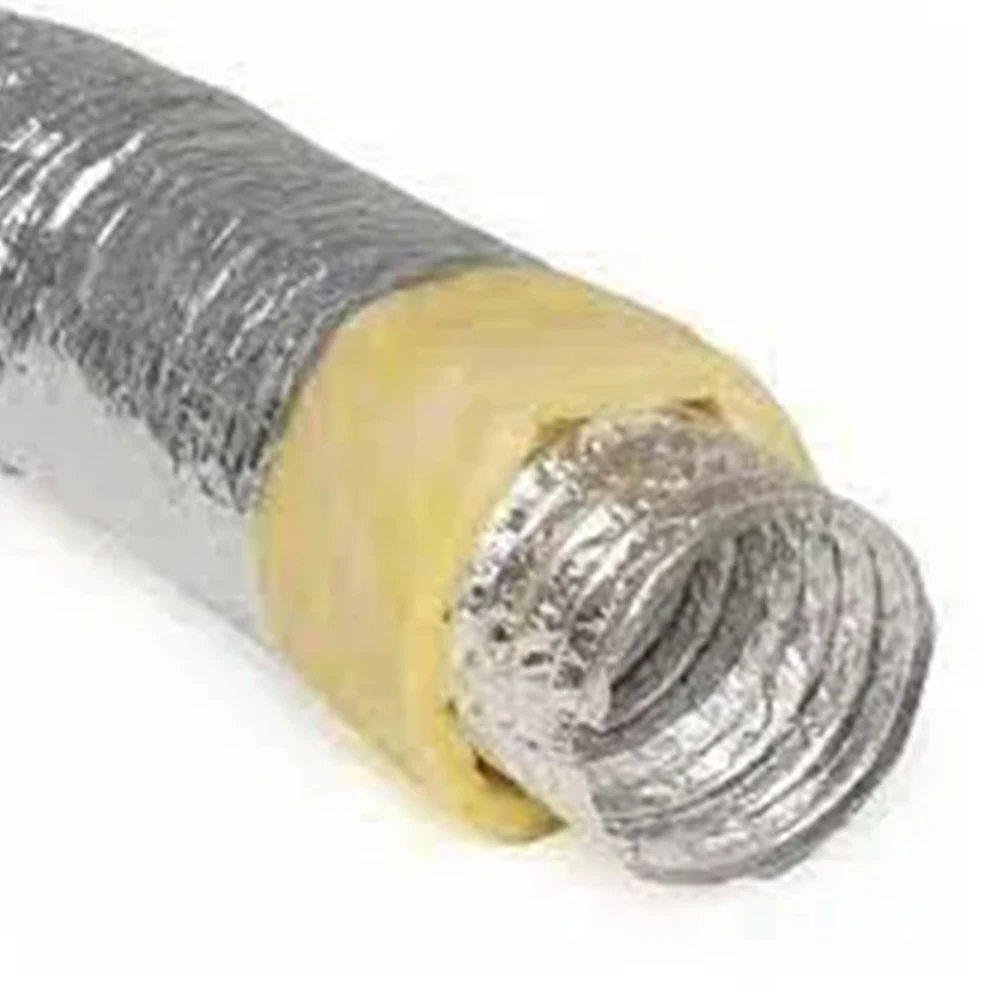 Aluminum Insulated Flexible Ducts for HVAC System Ducts/Pipes Fiberglass Reinforced Aluminum Insulated Flexible Ducts