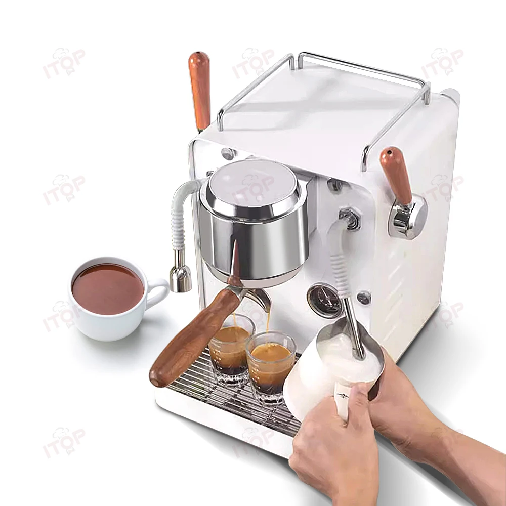 Factory Bestseller White Color Stainless Steel Abs Semi Automatic Espresso Coffee Machine