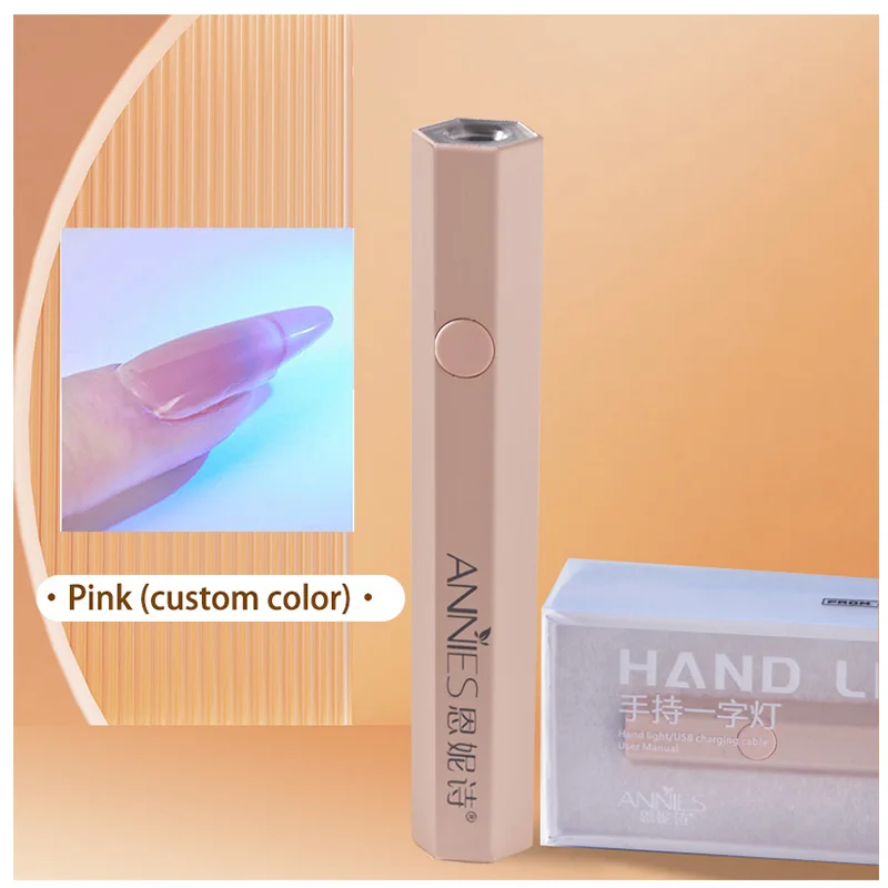 Private Label mini pink flashlight professional manicure art smart dryer rechargeable sun uv led nail lamp
