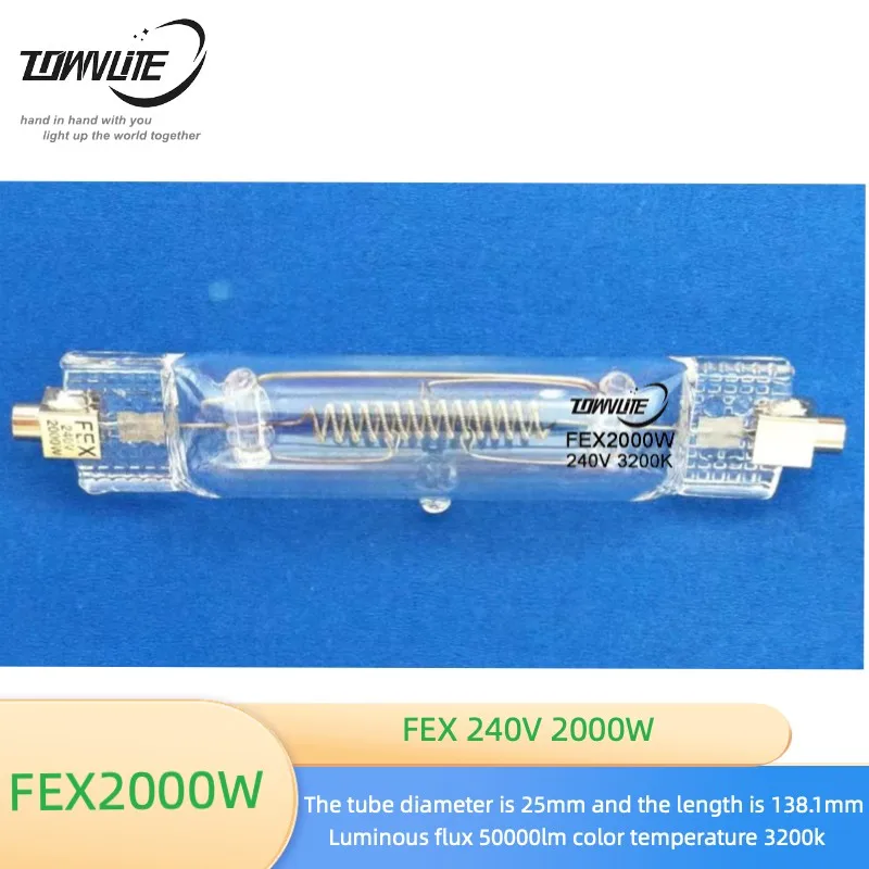 Double ended Halogen lamp FEX 240V 2000W Yellow Light Photography light large red head film and television light bulb