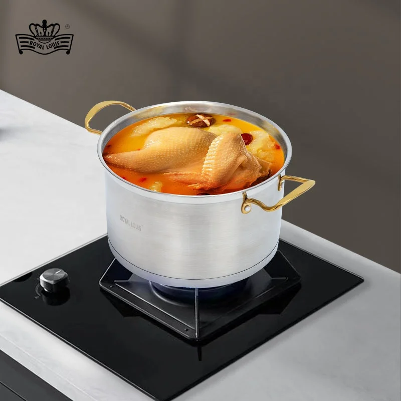 26/28/30cm Factory cooking pots sets 6pcs Induction cookware Stainless Steel Cookware set non stick Soup Pots