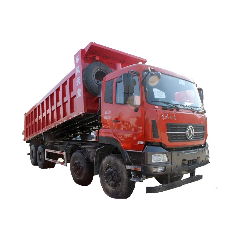 Dongfeng commercial vehicle Tianlong KC heavy truck 385 HP 8x4 7.6m used dump truck