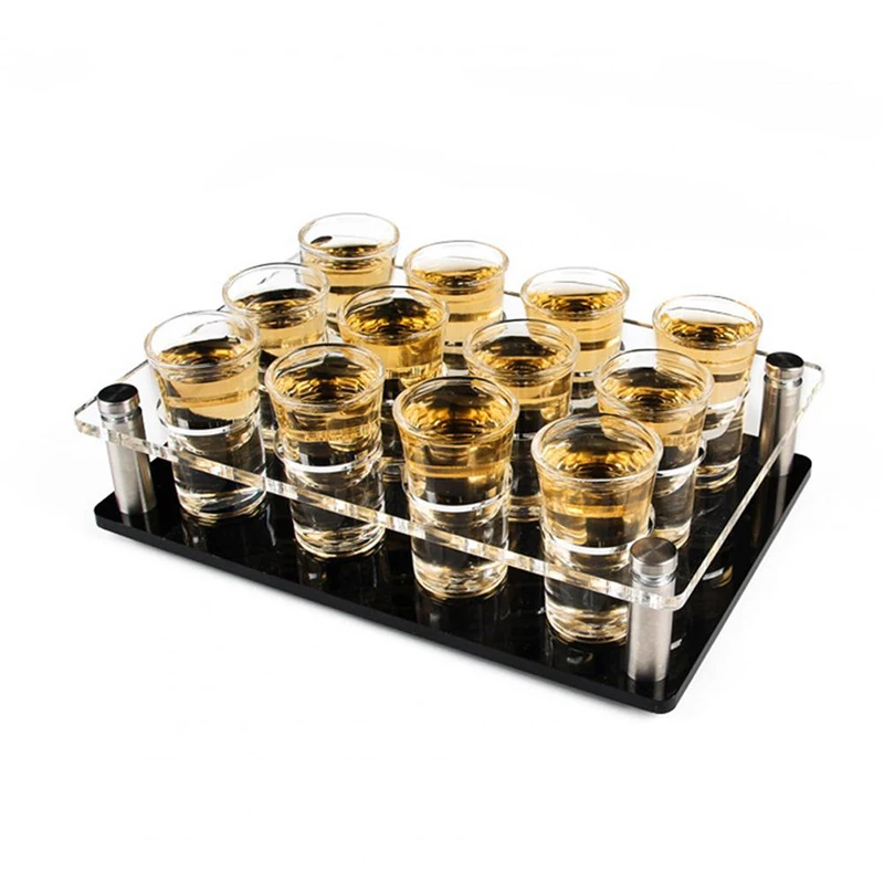6/12 Holes Transparent Wine Rack Glass Wine Cup Holder Kitchen Champagne Glasses Bar Acrylic Holder Tray