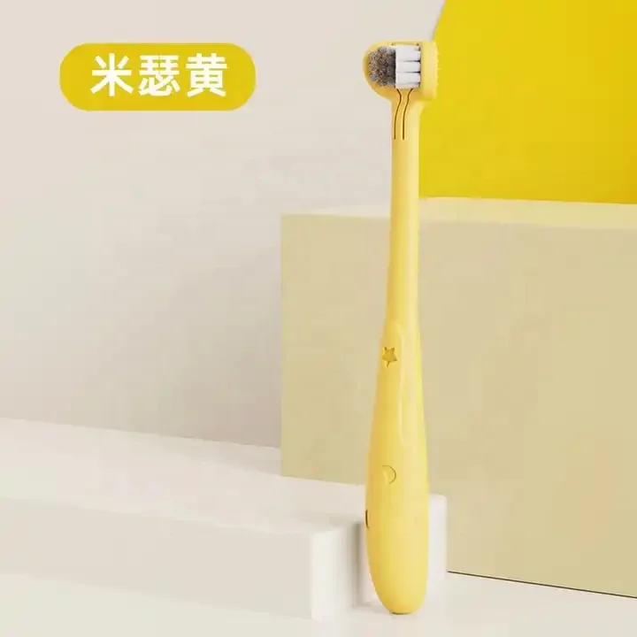 2023  3 Sided 3D Autism Toothbrush with Three Soft Bristles Triple-Angle Toothhugger Training Special Needs Kids Baby Toddler