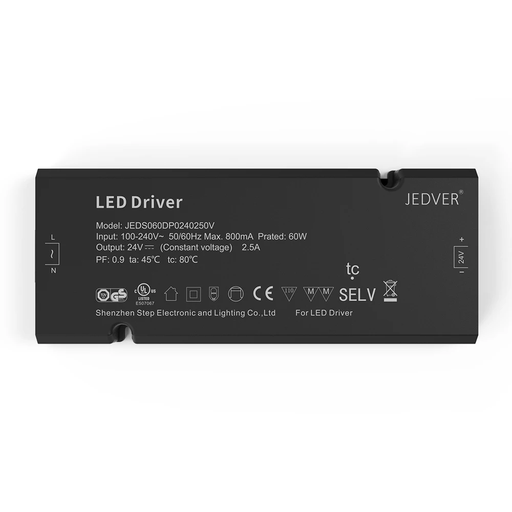 12v/24v 20w 40w 60w 90w Led Driver Dimmable Home Lighting Continuous Smooth Led Power Driver