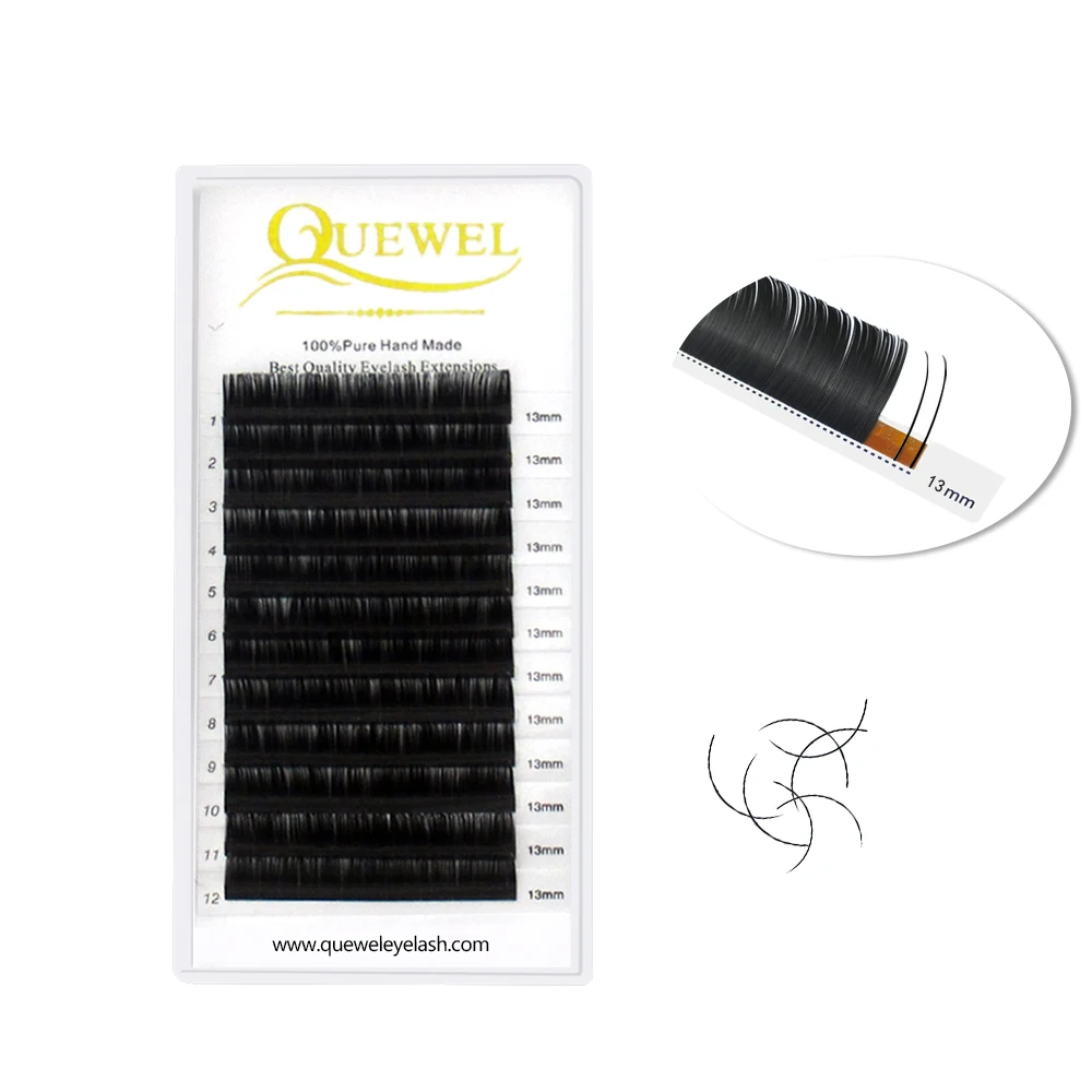 Quewel Keep Curl Volume Classic Eyelashes Extension And Private Label Individual Eyelash Extension For Eyelash Salon