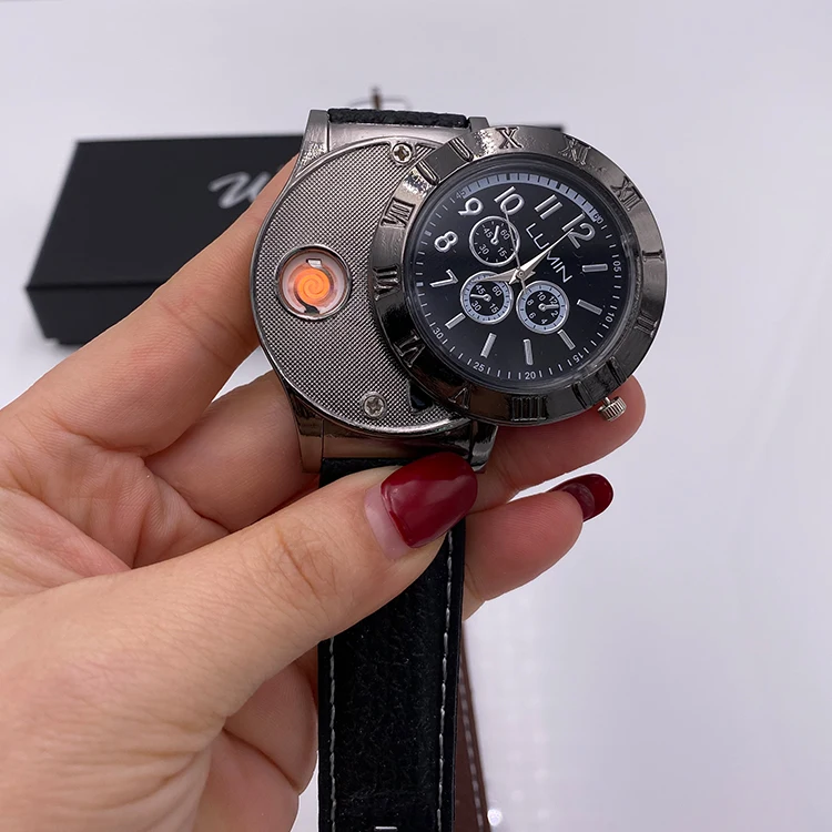 Portable Creative Usb Lighter Hot Selling Wrist Watch Lighter For Gift