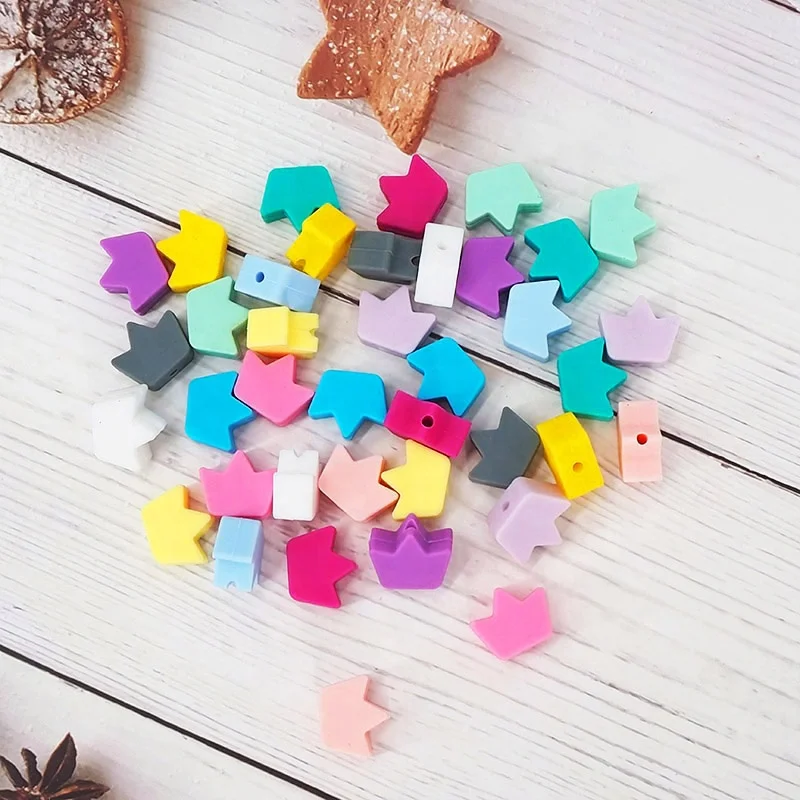 Best Price Food Grade Teething Toy DIY Pacifier Dummy Baby Teether Accessories Character Crown Silicone Bead