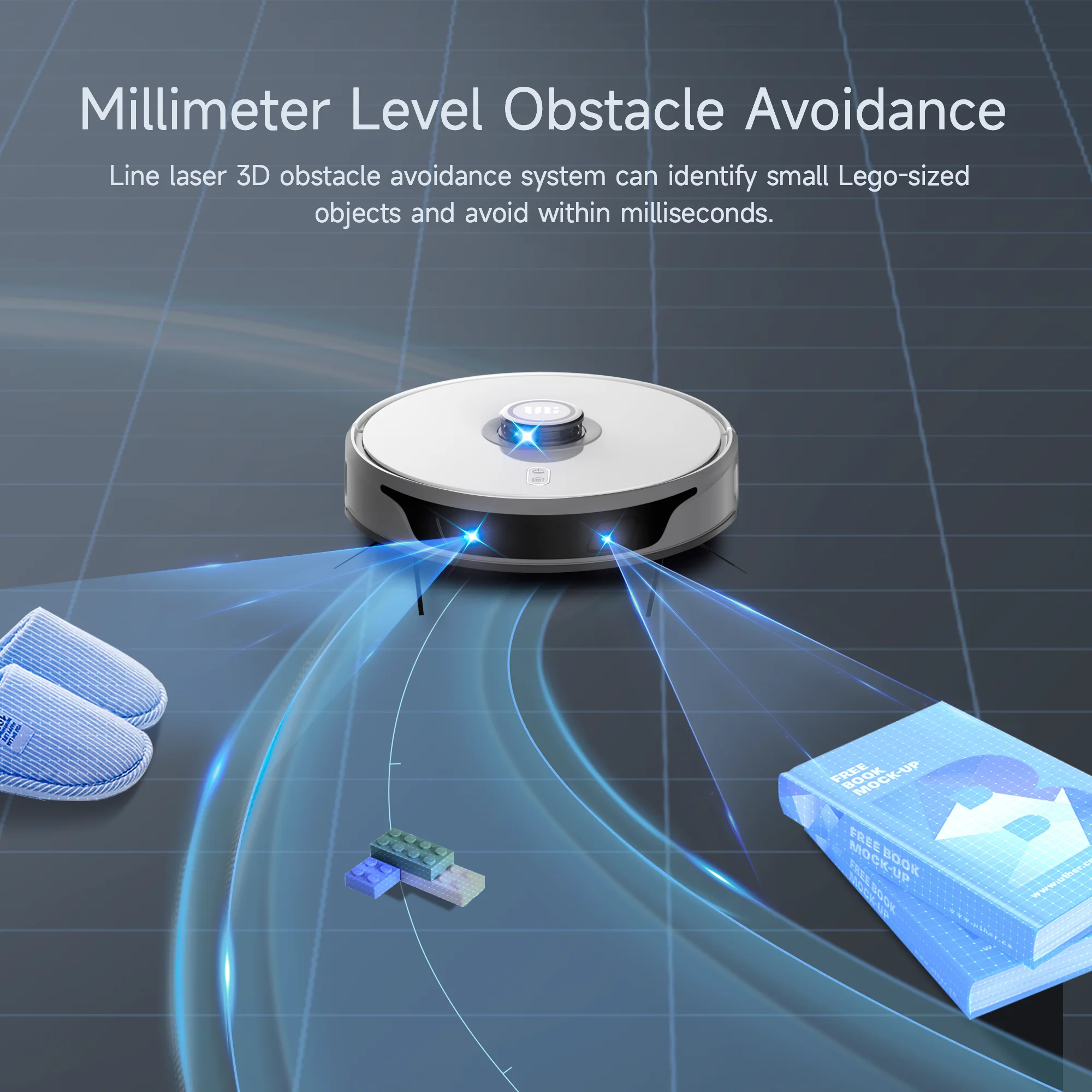 Laresar Robot Vacuum and Mop with Auto Dirt Disposal Max 3500pa Suction,App Control,Editable Map Lidar Navigation Wholesale