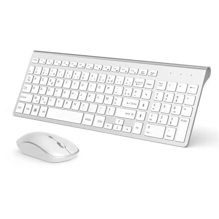 
Factory Cheap Price Custom Usb Ultra Thin Fashion 2.4G Wireless Keyboard And Mouse Set French Version 