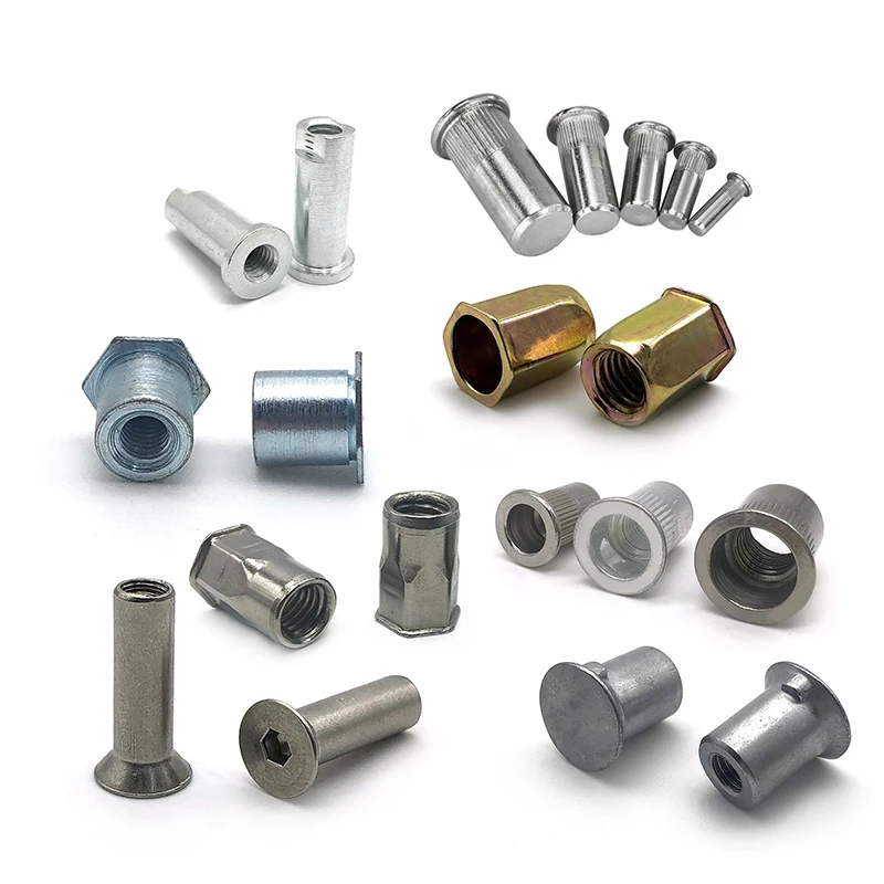 Semi-hexagonal rivet nut Stainless steel small countersunk head Inner and outer hexagon M3M4M5M6M8M10 hex Rivnut