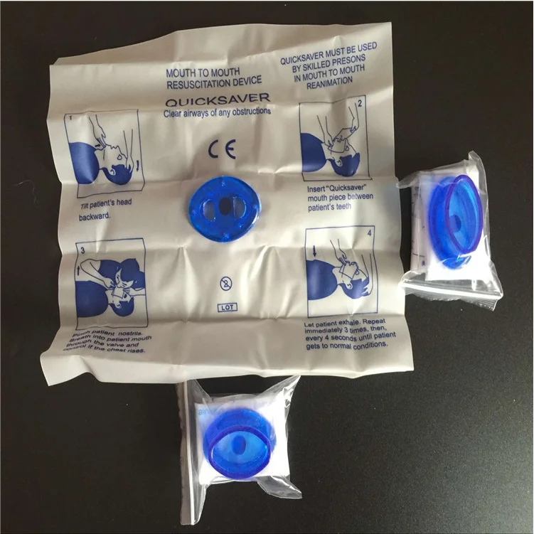 Manufacturer Mini CPR face shield one-way valve first aid kit CPR mask keychain/kit for Artificial respiration