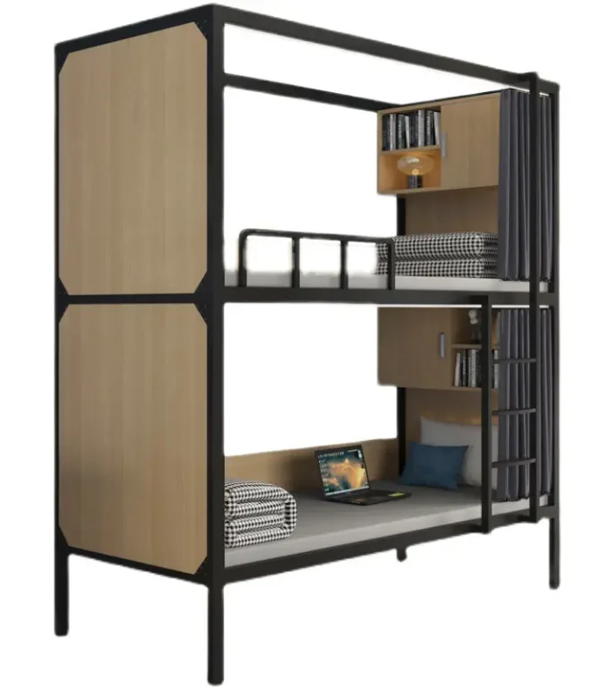 Hotel Bunk Bed Steel Metal Hostels Capsule Bed Single Queen King Bed for Kid Adult use