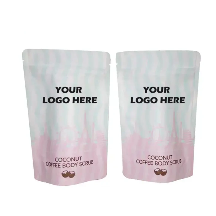 Customized Doypack Chia Seeds Packaging Bag Stand Up Pouch Resealable Mylar Bags With Window Food Pe Gravure Printing Zipper Top