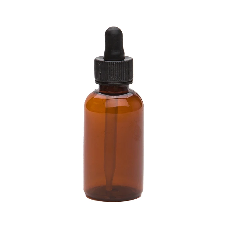2oz Plastic Essential Oil Dropper Bottle Screw Lid Amber Plastic  Liquid Dropper Bottles