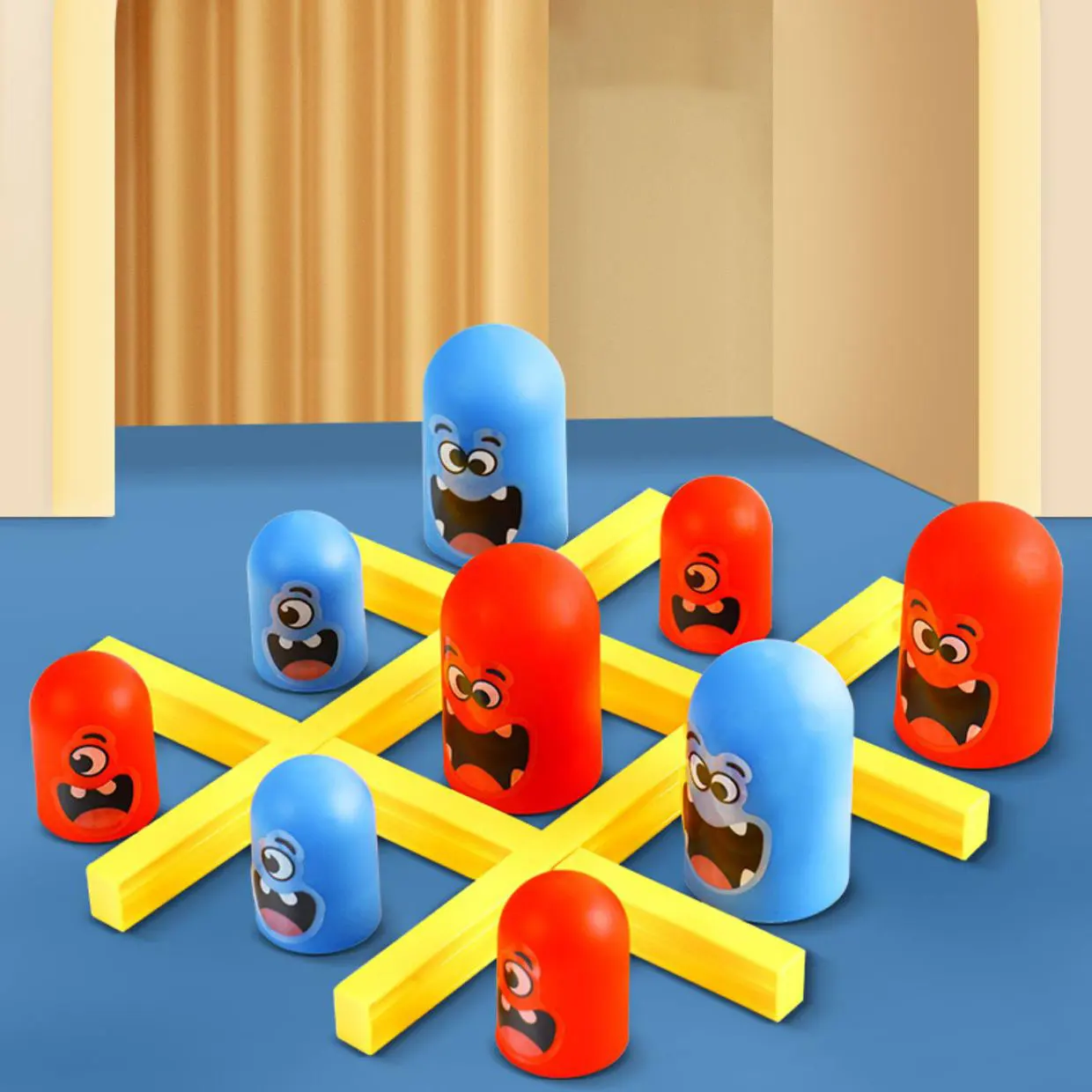 wholesale 2 Players educational toys strategy board game toy big cup eat small cup tic tac toe gobble board games for kids
