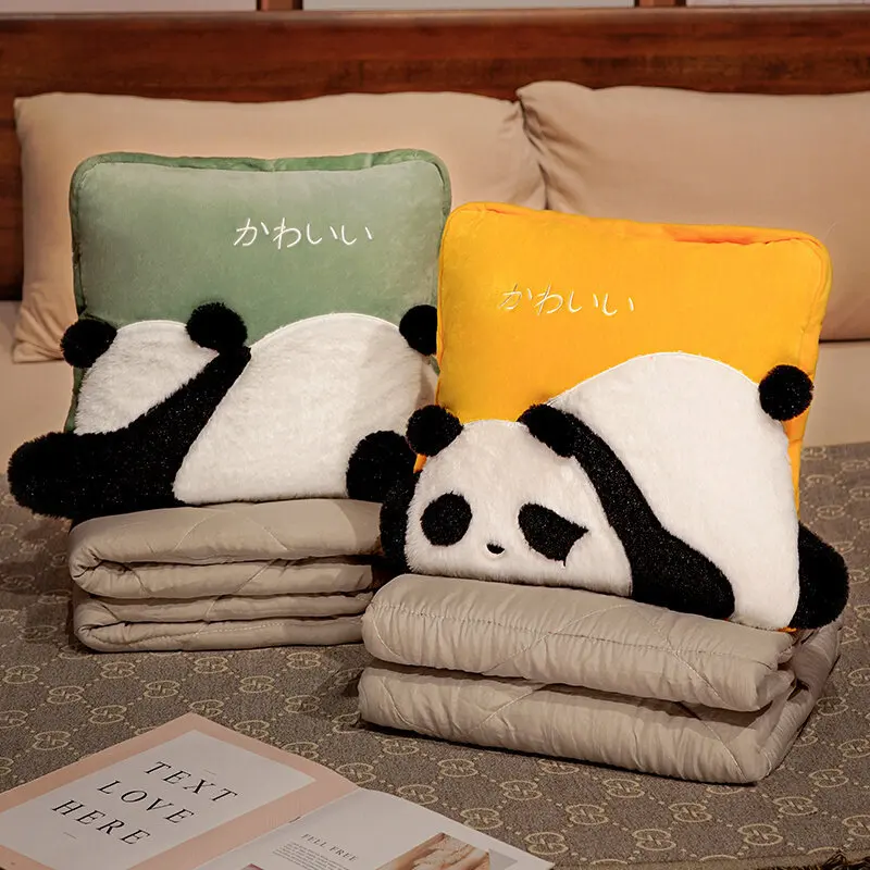 CE/ASTM 2024 Hot Selling Plush Toy Panda Pillow & Blanket For Children Customized Stuffed Animals Toys Plushie Special Gift