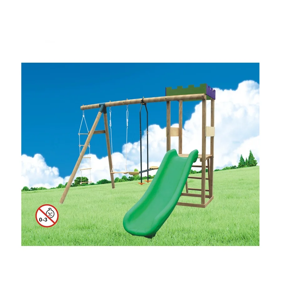 Factory direct wooden frame garden swing chair with 2 seats from china for wholesale