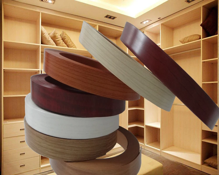 wood grain flexible edging tape pvc edge banding strips for furniture