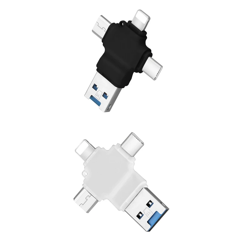  4 в 1 USB флеш-накопитель OTG внешняя карта памяти для Micro Type C TF/SD Android