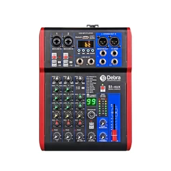 Debra Audio Professional Audio Mixer DJ Console Mixing Controller Stage Performance Music Microphone Amplifier