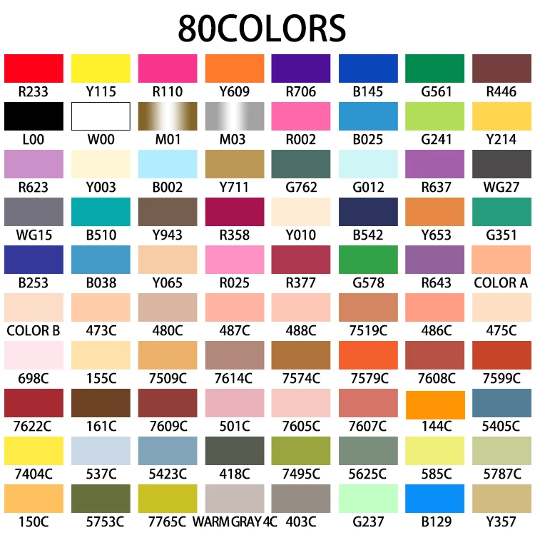 Kids 80 Colors Acrylic Paint Markers for Stone Craft DIY Wood Slices Easter Egg Art Craft Painting Supplies