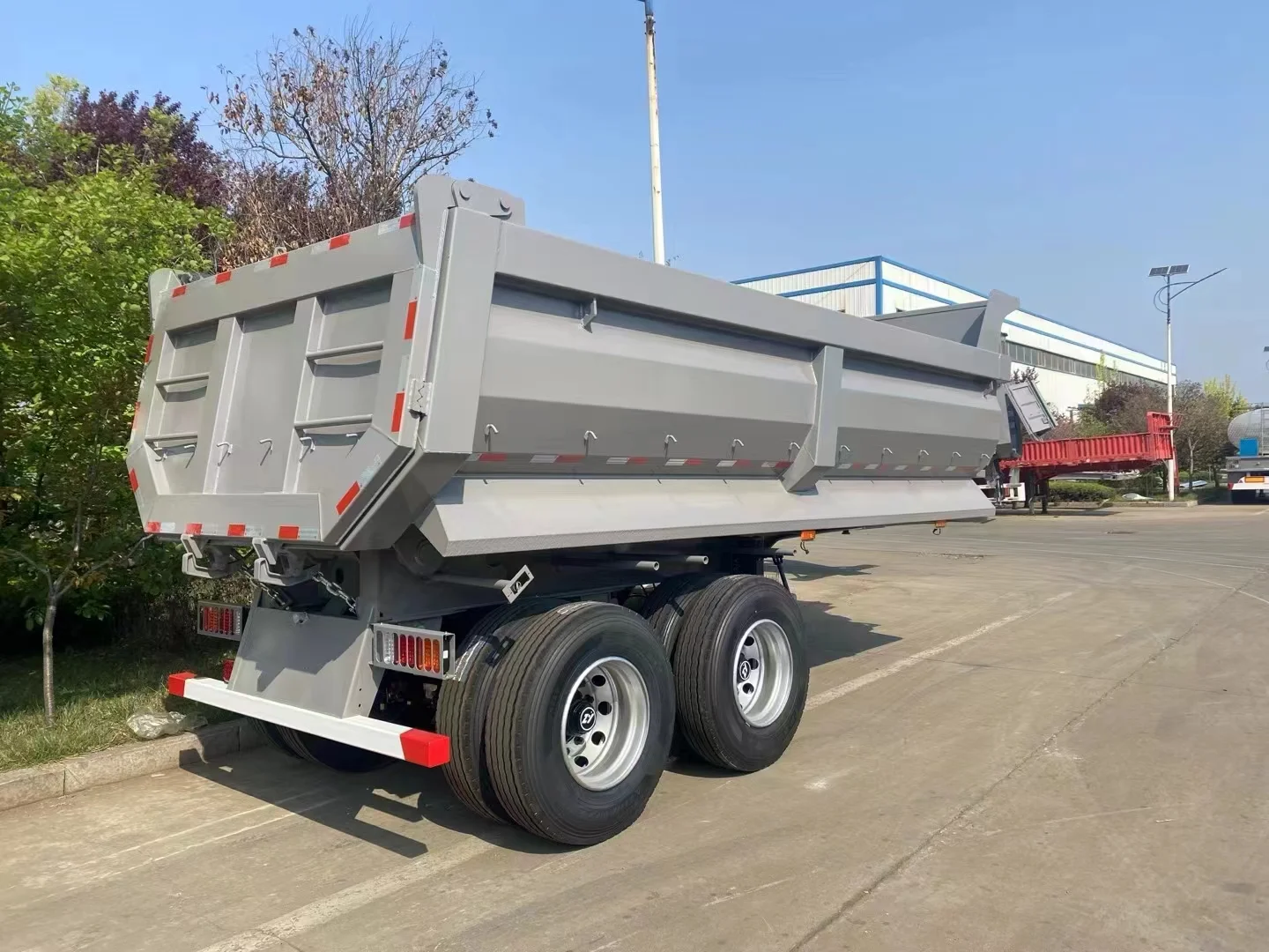 China High Quality Hydraulic cylinder 3 Axles U type 50 tons End Dump Trailer Tipper Semi Truck Trailer for sale